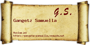 Gangetz Samuella névjegykártya